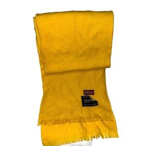 Neusteters Men’s Store 100% Virgin Wool Long Scarf Yellow Fringe Old Money